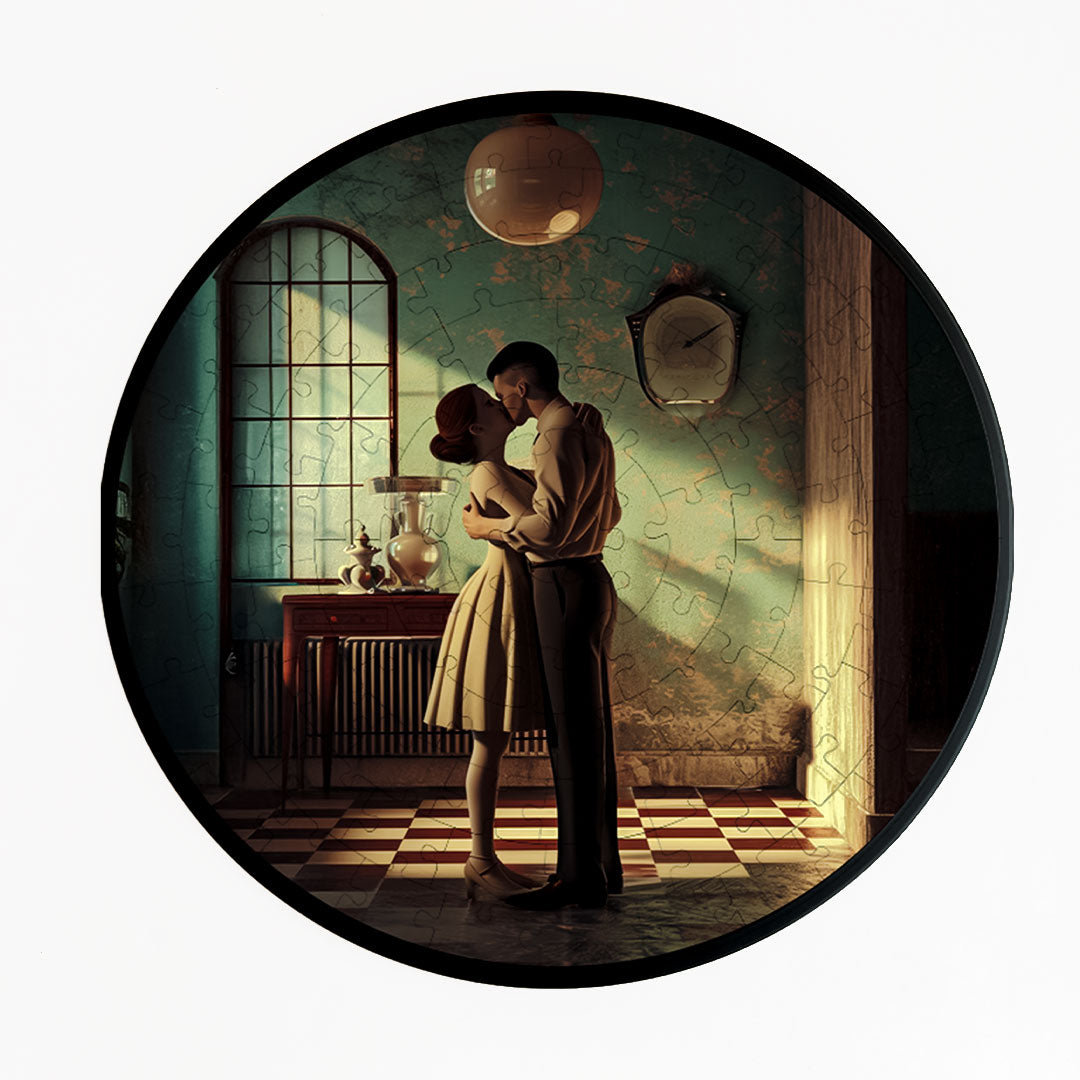 Jurojin Junction Circular Frame Jigsaw Puzzle for Couples  | Couple Puzzles | 160 Piece Circular Jigsaw Puzzle for Adults & Kids above 15+ Years | Puzzle Games for Couples