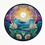 Jurojin Junction Circular Frame Jigsaw Puzzle for Couples  | “Mountain Bloom Sunrise” – 160-Piece Framable Circular Jigsaw Puzzle for Adults & Kids above 15+ Years | Puzzle Games for Couples