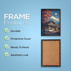 Japnese Pixel Art | Car Framed Poster | Porsche 911 RWB | Japanese Ryokan & Mount Fuji Scenic | JDM-Euro Wall Art