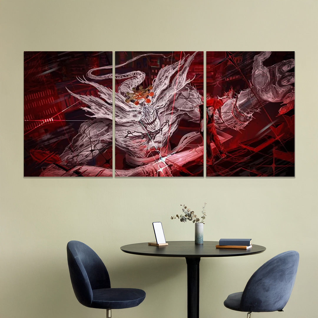 Jujutsu Kaisen Sukuna | Split Wall Poster | Dark Anime Canvas Art