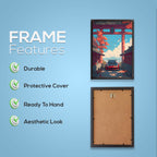 Japnese Pixel Art | Car Framed Poster | Nissan Framed Posters - Matt Black Frame (Black Framed, GTR Skyline)