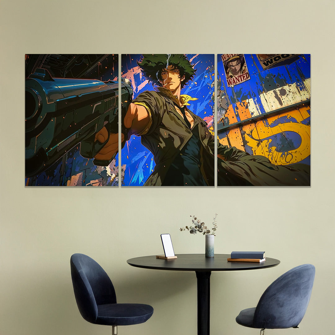 Cowboy Bebop – Spike Spiegel | Split Wall Poster | Anime wall posters