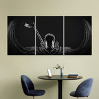 Berserk Guts (Black & White) | Split Wall Poster | Dark Anime Canvas Art
