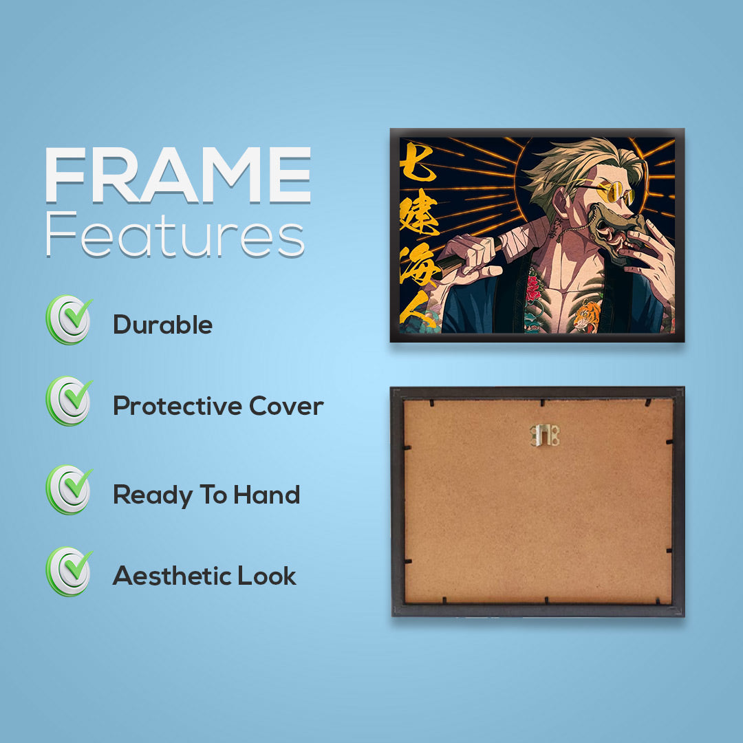 Golden Fang Ronin" – Japanese Yakuza Anime Wall Poster | Dekorama Framed Wall Art | Anime Wall Frames & Posters