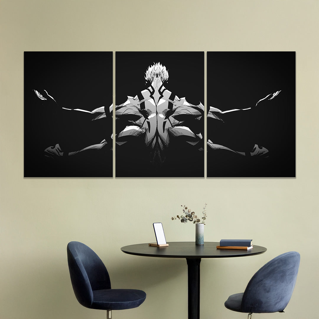 Jujutsu Kaisen | Gojo Satoru Domain Pose | Split Wall Poster | Minimalist Anime Canvas Art