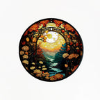 Jurojin Junction Circular Frame Jigsaw Puzzle for Couples  | Autumn Serenity” – 160-Piece Framable Circular Jigsaw Puzzle  for Adults & Kids above 15+ Years | Puzzle Games for Couples