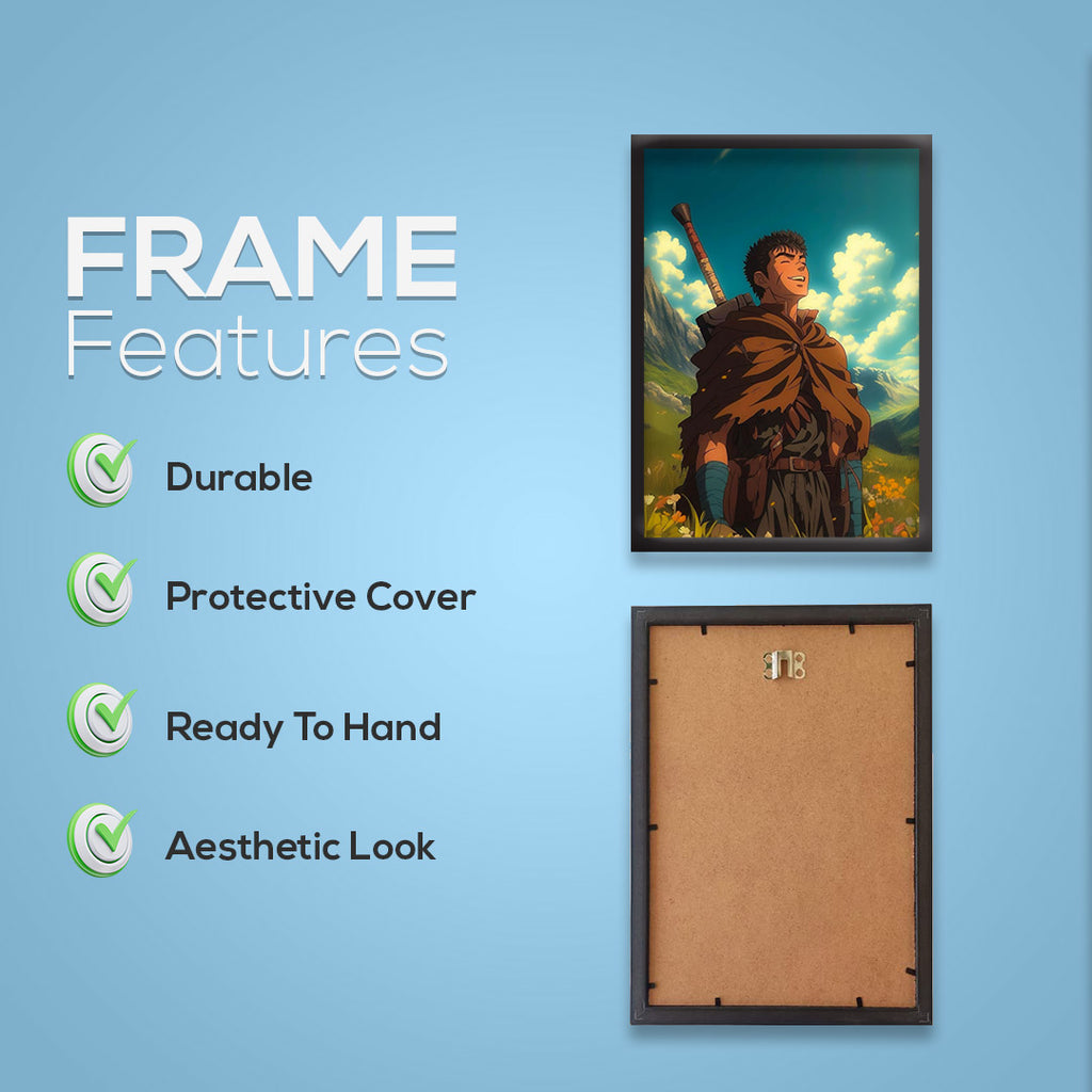 Berserk | Berserk Framed Poster | Anime Framed Posters - Matt Black Frame (Black Framed, Berserk)