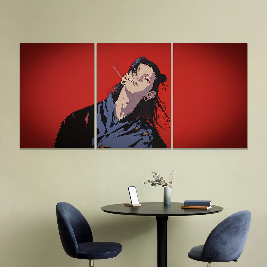 Jujutsu Kaisen Suguru Geto | Split Wall Poster | Minimal Anime Canvas Art